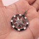 1 PC Antique Finish Pave Diamond Designer Round With Star Bakelite Pendant -925 Sterling Silver - Diamond Pendant 34mmx29mm PD1726 - Tucson Beads