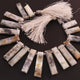 1  Strand Dendrite Opal  Faceted Briolettes  -Rectangle Shape Briolettes 22mmx8mm - 34mmx9mm 7 Inches BR3172 - Tucson Beads