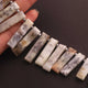1  Strand Dendrite Opal  Faceted Briolettes  -Rectangle Shape Briolettes 22mmx8mm - 34mmx9mm 7 Inches BR3172 - Tucson Beads