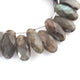 1  Strand  Labradorite Faceted Briolettes -Oval Shape  Briolettes -16mmx11mm- 20mx10mm- 9 Inches BR02110 - Tucson Beads