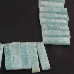 1 Strand Amazonite Faceted  Briolettes  -Rectangle Bar Shape Faceted Briolettes  26mmx7mm-31mmx7mm -7 Inches BR4211 - Tucson Beads