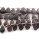 1 Strand Smoky Quartz Carving Pear Shape Faceted Briolettes - Semi Precious Gemstone Smoky Quartz Beads - 16mmx12mm-26mmx18mm -8  Inches BR03257 - Tucson Beads