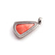 1 Pc Antique Finish Pave Diamond Oyster Shell  Triangle Shape Pendant - 925 Sterling Silver - Necklace Pendant PD1894 - Tucson Beads