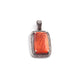 1 Pc Antique Finish Pave Diamond Oyster Shell Rectangle Shape Pendant - 925 Sterling Silver - Necklace Pendant PD1895 - Tucson Beads