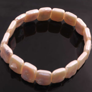Pearl Coated Beaded Bracelet - Beads Bracelet -Single Wrap Bracelet- Gemstone Bracelet BB013 - Tucson Beads