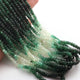 1  Long Strand Shaded Emerald  Faceted Roundells -  Roundells Shape Gemstone Beads-4mm-16.5 Inches BR03225 - Tucson Beads