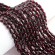 1 Long Strand Mozambique Garnet Smooth Briolettes - Oval Shape Briolettes - 7mmx5mm -8mmx6mm - 18 Inches BR03213 - Tucson Beads