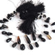 1 Strand Black Chalcedony Smooth Briolettes - Tear Drop Briolettes -10mmx7mm-19mmx8mm - 8 Inches BR02356 - Tucson Beads