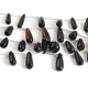 1 Strand Black Chalcedony Smooth Briolettes - Tear Drop Briolettes -10mmx7mm-19mmx8mm - 8 Inches BR02356 - Tucson Beads