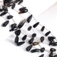 1 Strand Black Chalcedony Smooth Briolettes - Tear Drop Briolettes -10mmx7mm-19mmx8mm - 8 Inches BR02356 - Tucson Beads