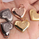 1 Pc Pave Diamond Heart Charm Pendant, 925 Sterling Silver, Rose & Yellow Gold Vermeil Heart Pendant Pave Diamond Jewelry 24mmx20mm You Choose PDC00368 - Tucson Beads