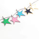 1 PC Multi Color Star Bakelite 925 Sterling Silver & Yellow Gold Vermeil Pendant 36mmx30mm- PDC00471 - Tucson Beads