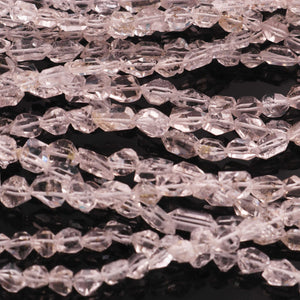 1 Strand AAA Clear White Herkimer Diamond Quartz Nuggets , 12x5mm-5x4mm 15 Inches  Center Drilled Beads - Herkimer Rough Stone BR03564 - Tucson Beads