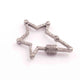 1 Pc Pave Diamond Designer Carabiner - Diamond Lock with Screw On Mechanism 29mmx33mm C00333 - Tucson Beads