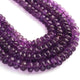 1 Strand Amethyst Faceted Rondelles -Semi Precious Gemstone Amethyst Roundelles Beads- 6mm-8mm -8 Inches BR03868 - Tucson Beads