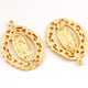 5 PC Oval Pendant 24k Gold Plated Copper Charm - Copper Pendant31mmx24mm GPC1483 - Tucson Beads