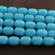 1 Strand Blue Chalcedony Smooth Drum Beads - Smooth Drum Beads 16mmx12mm 16 inches BR211 - Tucson Beads