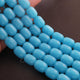 1 Strand Blue Chalcedony Smooth Drum Beads - Smooth Drum Beads 16mmx12mm 16 inches BR211 - Tucson Beads