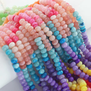 1  Strand Multi  Opal Smooth Rondelle Shape Beads- Multi Opal gemstone Beads- 6mm-16 Inches BR03389 - Tucson Beads
