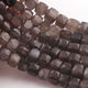 1 Strands Gray Moonstone Faceted Cube Briolettes - Box Shape Gemstone Beads 6mm-8mm  10 Inches BR03438 - Tucson Beads