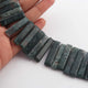1  Strand Green Nugget Faceted Briolettes -Rectangle Shape Briolettes - 22mmx7mm-38mmx8mm 5 Inches BR01925 - Tucson Beads