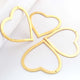 5 Pcs Designer 24k Gold Plated Heart Charms Design Charm,Jewelry Making 68mmx70mm GPC1486 - Tucson Beads