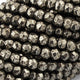 5 Strands Natural Pyrite Sparkling Rondelles, Micro Faceted Roundelles,Sparkling Beads,Pyrite beads 3.5mm-4mm ISR006 - Tucson Beads