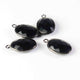 5 Pcs Black Onyx Oxidized Sterling Silver Faceted Oval Shape Pendant -18mmx11mm SS761 - Tucson Beads