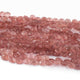 1 Strand Strawberry Quartz Faceted Briolettes -Heart Drop Shape Briolettes 7mm-8 mm 8 inch BR0607 - Tucson Beads