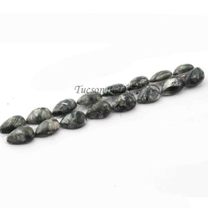 8 Pcs Green Seprenite Smooth Gemstone - Tear Shape Loose Gemstone -Jewelry Making 12mmx6mm  LGS181 - Tucson Beads