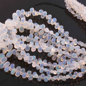 1 Strand Natural Ethiopian Opal Smooth Tear Drop Briolettes - Welo Opal Tear Drop Shape Beads 3mmx4mm-11mmx6mm - 16 Inch BR01301 - Tucson Beads