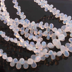 1 Strand Natural Ethiopian Opal Smooth Tear Drop Briolettes - Welo Opal Tear Drop Shape Beads 3mmx4mm-11mmx6mm - 16 Inch BR01301 - Tucson Beads