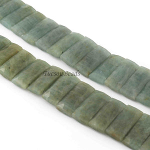 1 Strand Green Aventurine Fancy Chicklet shape Beads - Green Aventurine  Faceted Rectangle Beads 21mmx9mm 7.5 Inches BR2302 - Tucson Beads