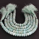 1 Strand Amazonite Faceted Roundells - Round Shape Roundells 9mm-13mm 8 Inches BR02187 - Tucson Beads