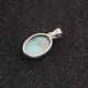 1 Pc Genuine and Rare Larimar Oval Pendant - 925 Sterling Silver - Gemstone Pendant  SJ089 - Tucson Beads