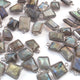 5 Pcs Labradorite Faceted Assorted Shape Oxidized Sterling Silver Single Bail Pendant - Gemstone Bezel Pendant 12mmx9mm-17mmx10mm SS205 - Tucson Beads
