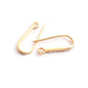 1 Pair Pave Diamond Hoop Earring - 925 Sterling Silver Fish Hoop Earring- 17mmx9mm PDC1170 - Tucson Beads