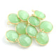 10 Pcs 925 Sterling Vermeil Green Chalcedony Faceted Round Single Bail Pendant - SS002 - Tucson Beads