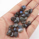 29 Pcs Blue Flash Labradorite Loose Gemstone , Smooth Pear Shape Beads , Cabochon Gemstone -10mmx7mm-12mmx8mm - LGS321 - Tucson Beads