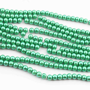 1 Long Strand Green Pearls  Smooth Rondelles -Round Beads  6mm 15.5 Inches BR020 - Tucson Beads