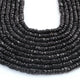 1 Strand Black Onyx Smooth Heishi , Tyre Briolettes - Gemstone Wheel Shape Briolettes  -6mm-13 Inches BR03104 - Tucson Beads