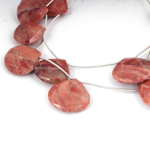 1 Strand Sunstone Faceted Briolettes  -Heart Shape Briolettes -22mmx22mm-31mmx32mm -11 Inches BR1829 - Tucson Beads