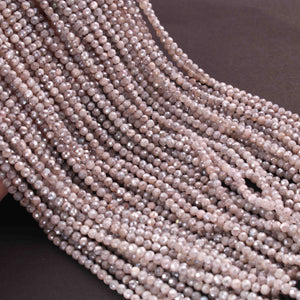 5 Strand Gray Silverite Faceted  Balls - Ball Beads Gemstone Beads - 3mm 12 Inches RB0276 - Tucson Beads