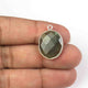 29 Pcs Labradorite 925 Sliver Plated Faceted Assorted Shape Gemstone Bezel  Connector & Pendant  - 20mmx18mm PC502 - Tucson Beads