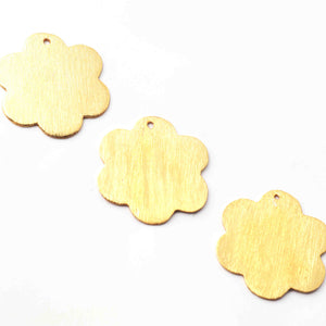 10 PCS Gold Plated Designer Clover,Flower Charms, Golden Stamp , Jewelry Making Supplies 21mm BulkLot GPC1063 - Tucson Beads