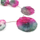 1 Strand Pink Green Drusy Briolettes - Druzy Side Drilled Briolette 44mm-26mm 8 Inches long br621 - Tucson Beads