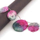 1 Strand Pink Green Drusy Briolettes - Druzy Side Drilled Briolette 44mm-26mm 8 Inches long br621 - Tucson Beads