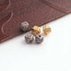 1 Pc Pave Diamond Antique Finish Cubes 925 Sterling Silver & Yellow Gold Vermeil Beads - 4mm PDC095 - Tucson Beads
