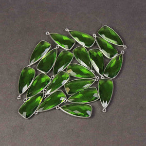 5 Pcs Peridot Faceted Dagger Shape 925 Sterling Silver Pendant 31mmx13mm  SS889 - Tucson Beads