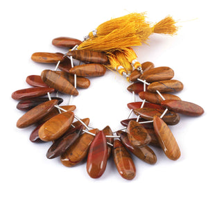 1  Long Strand Camel Jasper Smooth   Briolettes -Pear Shape  Briolettes  27mmx12mm-33mmx12mm- 7 Inches BR0404 - Tucson Beads